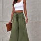 Drawstring Waist Wide Leg Pants