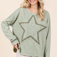 Mittoshop Mineral Wash Star Patch Long Sleeve T-Shirt