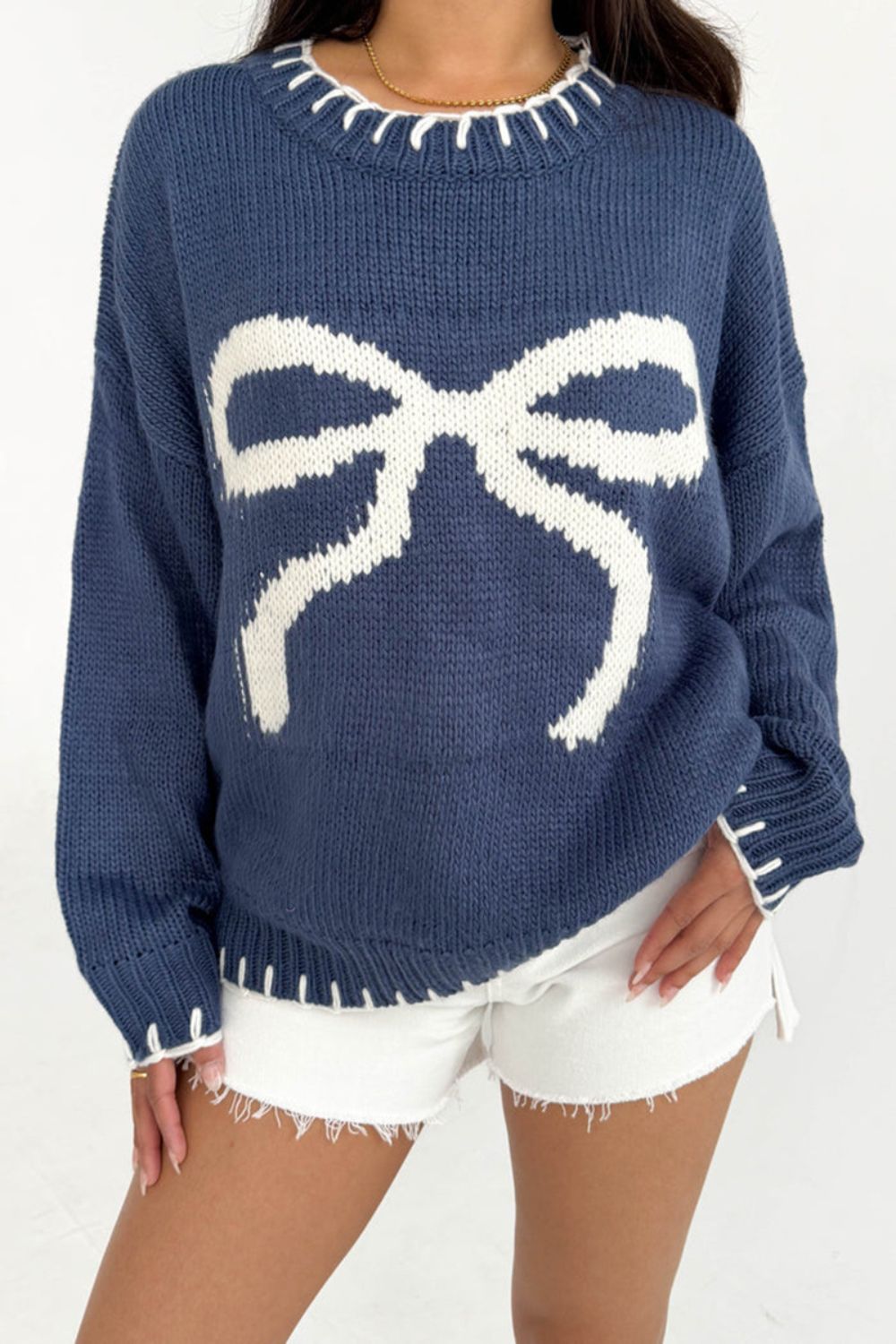 Bow Tie Knit Sweater