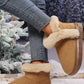 Faux Fur Round Toe Platform Boots