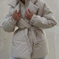 Puffer Long Sleeve Winter Coat with Belt