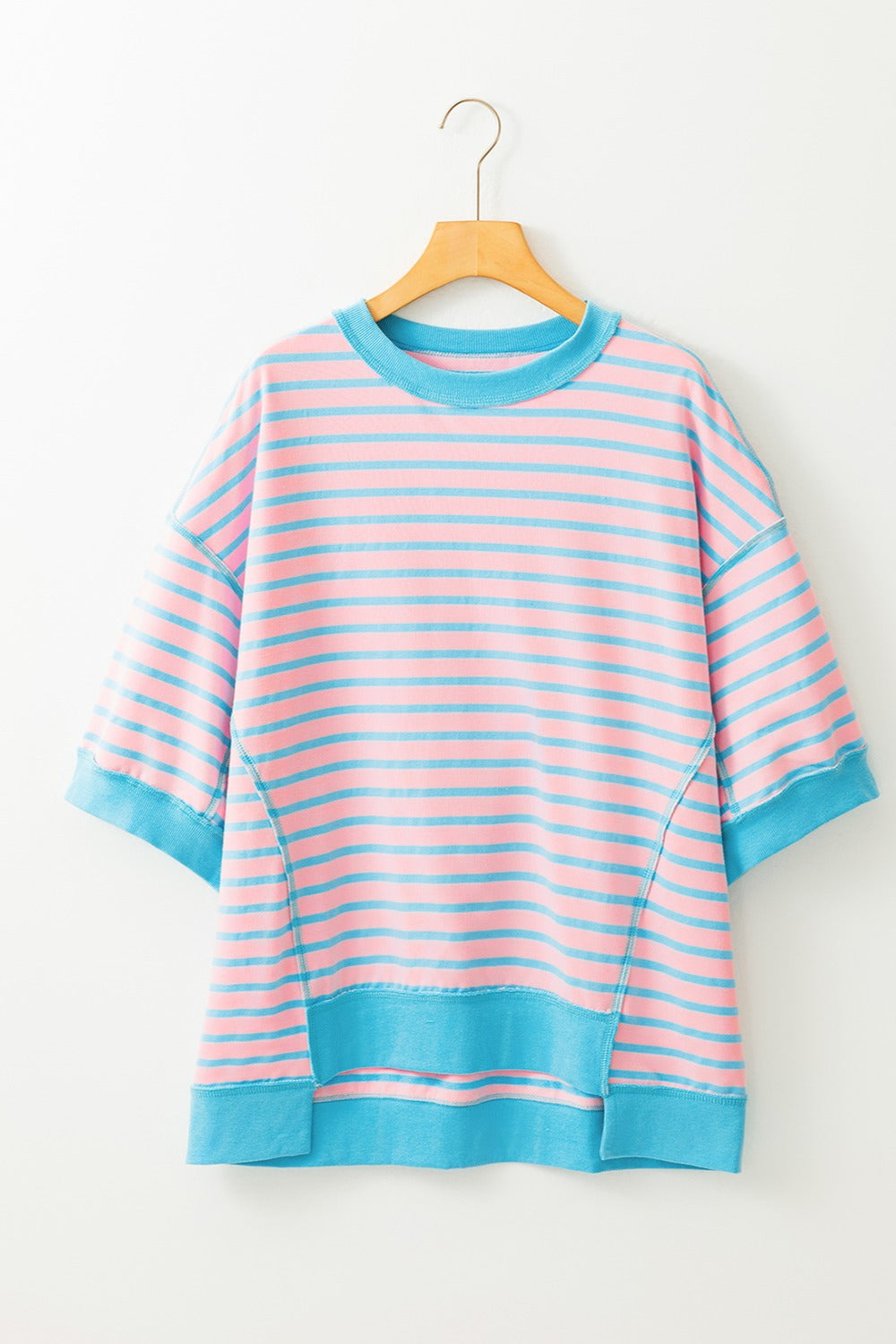 Striped Round Neck Half Sleeve T-Shirt