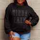 Simply Love Full Size KINDA LAZY Round Neck Sweatshirt