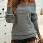 Off-Shoulder Long Sleeve Sweater