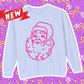 Kayla Kollection Graphic Sweatshirt: Neon Santa