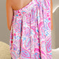 Printed Tied One Shoulder Tank