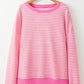 Striped Round Neck Long Sleeve Sweatshirt