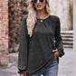 Mandy Long Flounce Sleeve Round Neck Blouse