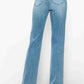 bytos Full Size Distressed High Rise Straight Jeans