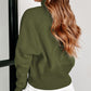 Sea Green Fleece Lined Zip Up Stand Collar Thumbhole Sleeve Sweatshirt