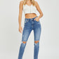 Risen Full Size High Rise Knee Distressed Skinny Jeans