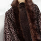 Fringe Leopard Open Front Long Sleeve Poncho