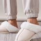 Faux Fur Round Toe Slippers