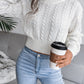 Cable-Knit Round Neck Sweater