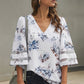 Printed Flare Sleeve Top