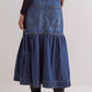 Midi Denim Skirt with Pockets