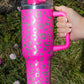 White Leopard Spotted 304 Stainless Double Insulated Cup 40oz