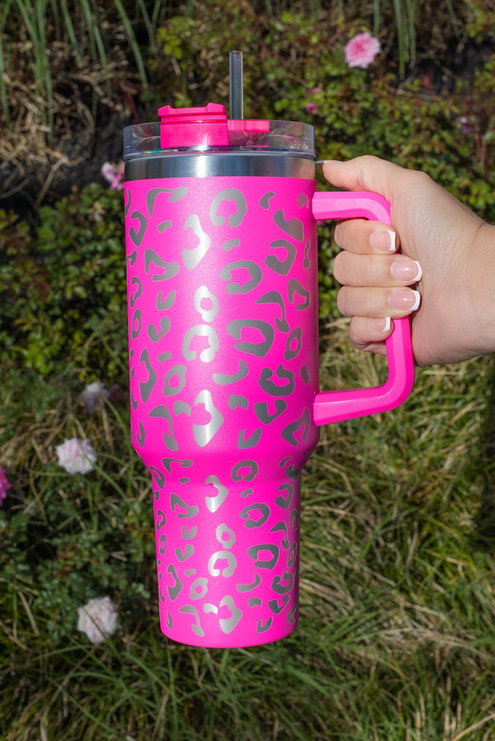 White Leopard Spotted 304 Stainless Double Insulated Cup 40oz