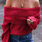 Off-Shoulder Long Sleeve Sweater