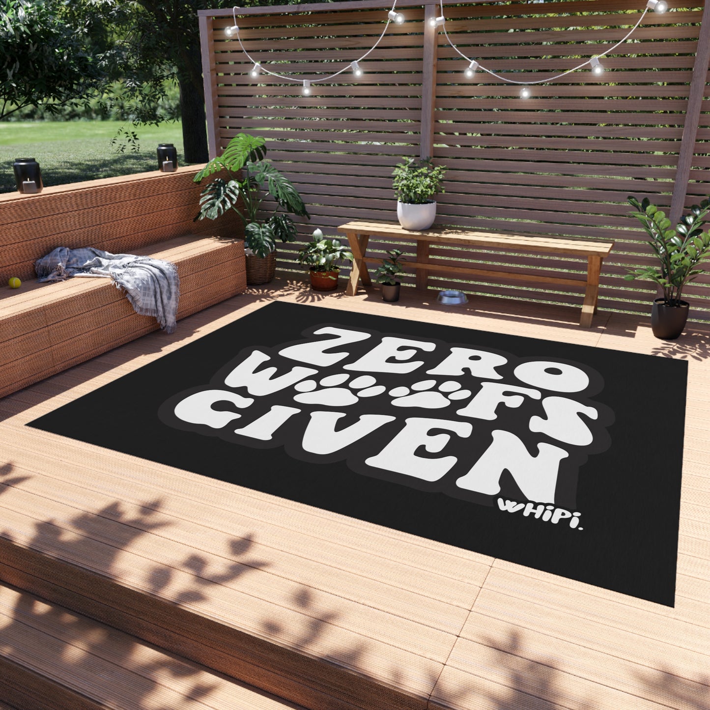 "No Woofs Given" Outdoor Dog Mat