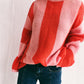 Color Block Round Neck Long Sleeve Sweater