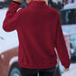 Half Zip Long Sleeve Furry Sweatshirt