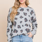 BOMBOM Leopard Drop Shoulder T-Shirt