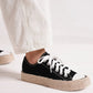 Beast Fashion Lace Up Woven Espadrille Sole Sneakers