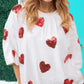 Sequin Heart Short Sleeve Top—All Heart—Valentine's Day Collection