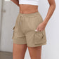 Drawstring Elastic Waist Shorts with Pockets