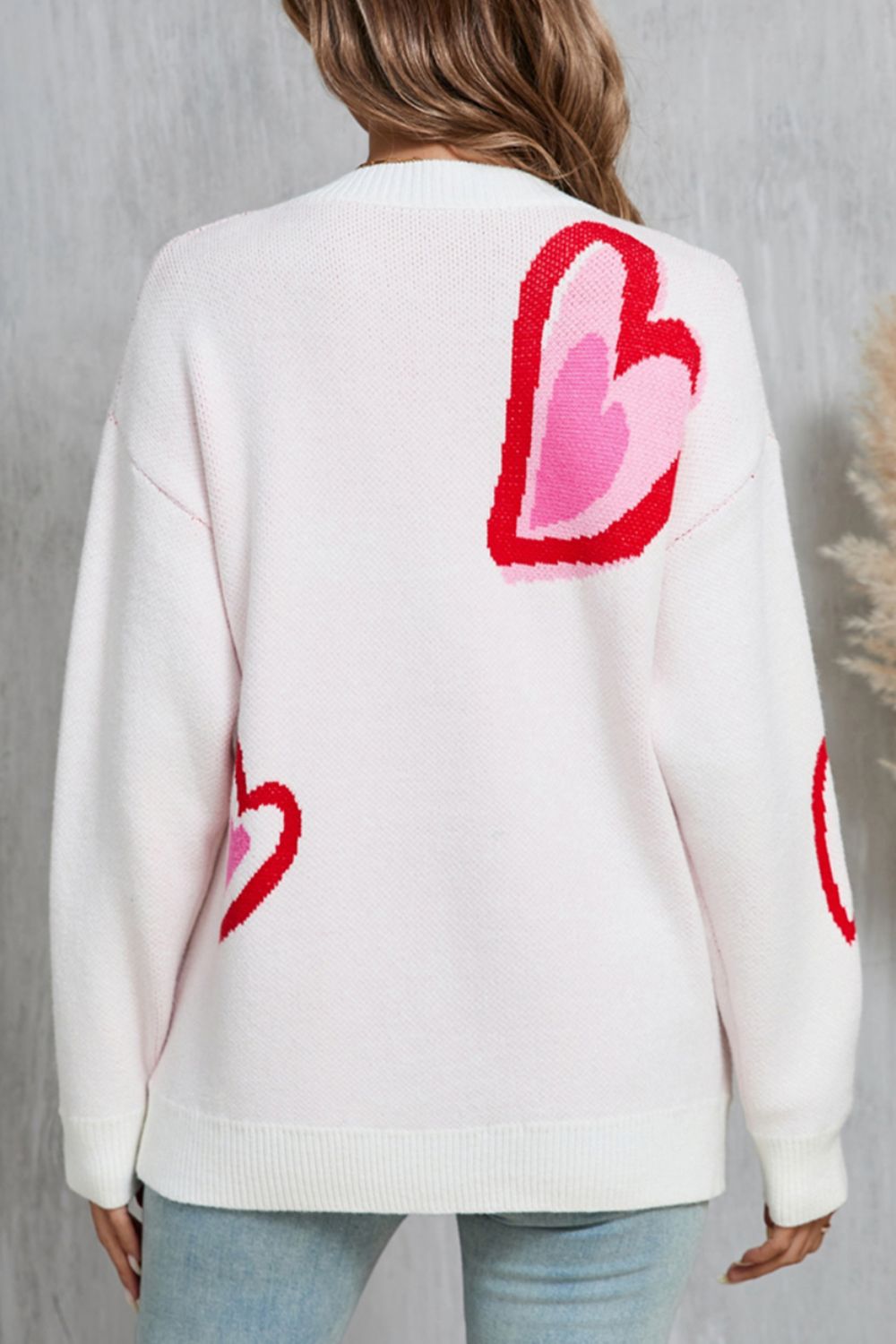 Red & Pink Heart Sweater—All Heart—Valentine's Day Collection