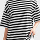 Striped Round Neck Half Sleeve T-Shirt