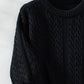 Cable-Knit Long Sleeve Sweater