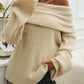 Off-Shoulder Extra-Long Sleeve Sweater