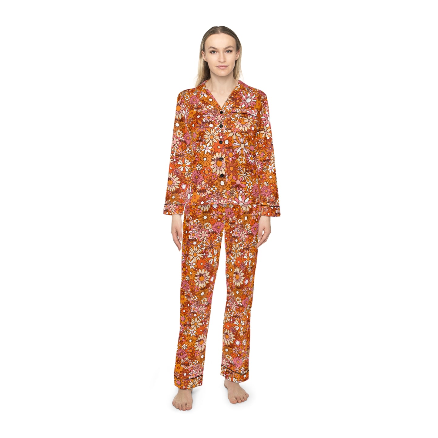 Groovy Blooms Satin Jammies