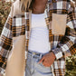 Plaid Button Up Long Sleeve Shacket