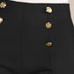 FAM-FAM Decorative Button High Waist Shorts