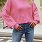 Round Neck Dropped Shoulder Sweater