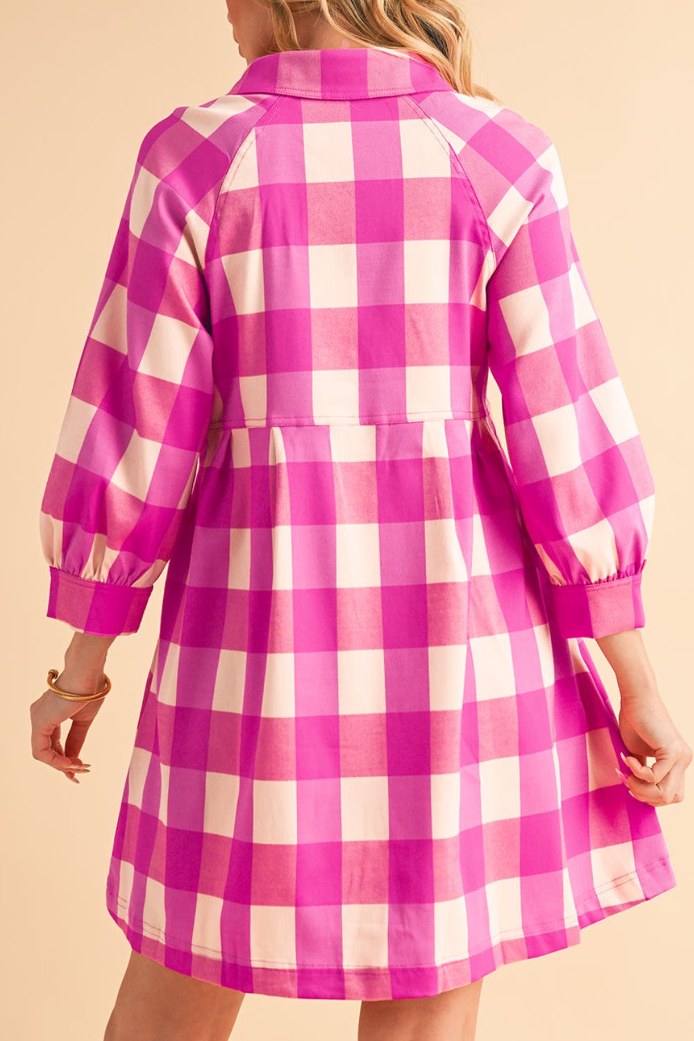 Pink Plaid Shirt Dress—All Heart—Valentine's Day Collection