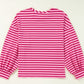 Striped Round Neck Long Sleeve Sweatshirt