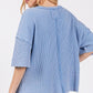 SAGE + FIG Exposed Seam Round Neck Half Sleeve T-Shirt