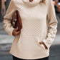 Textured Turtleneck Long Sleeve Sweatshirt