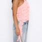 Layered Ruffled One Shoulder Tank