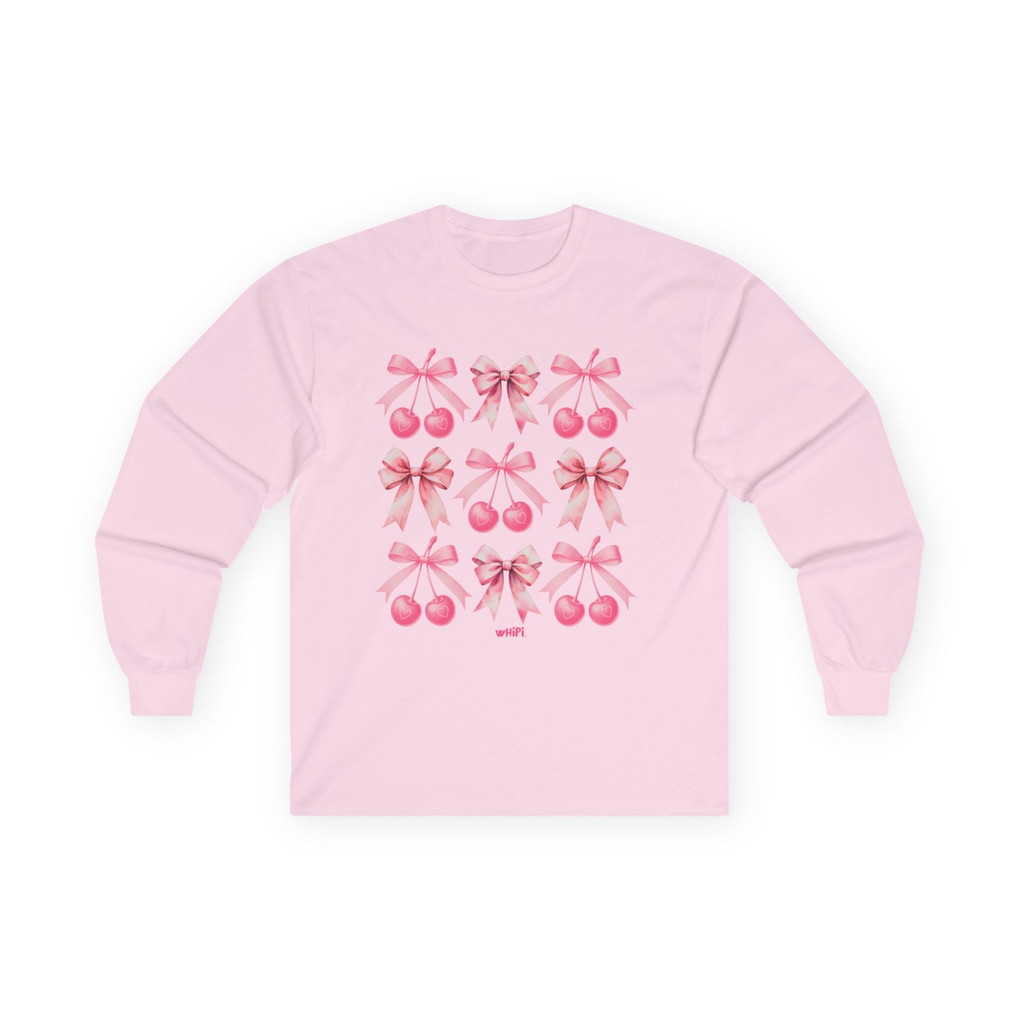 Sweet Cherry Bow Long Sleeve Tee (S-5X)