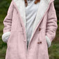 Full Size Pocketed Long Sleeve Hooded Toggle Jacket