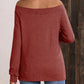 Off-Shoulder Long Sleeve T-Shirt