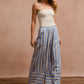 BiBi Striped Wide Leg Pants with Pockets