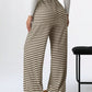 Tied Striped Wide Leg Pants