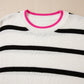 Striped Round Neck Drop Shoulder Sweater