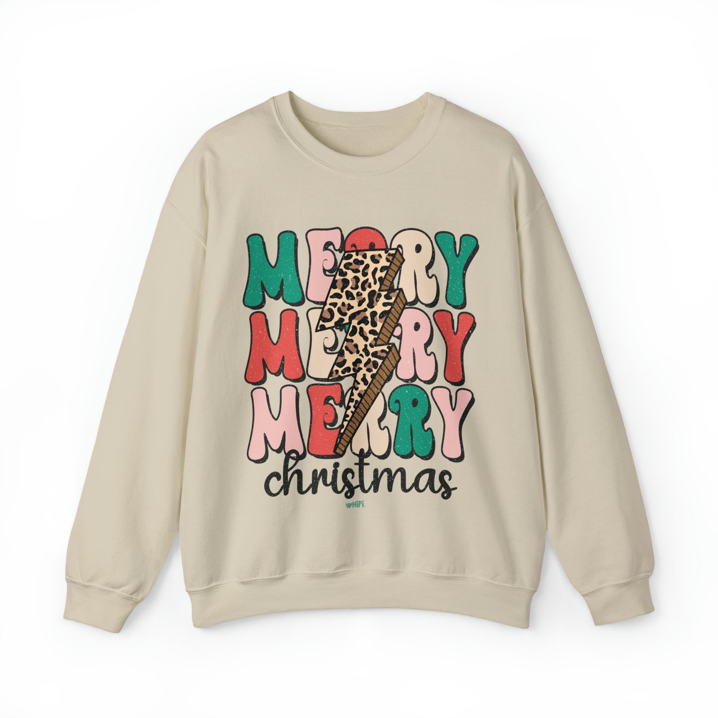 Merry Leopard Christmas Crewneck Sweatshirt